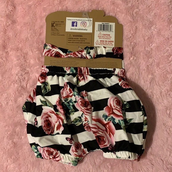 Baby Diaper Cover Set Girls black & white - Picture 2 of 3